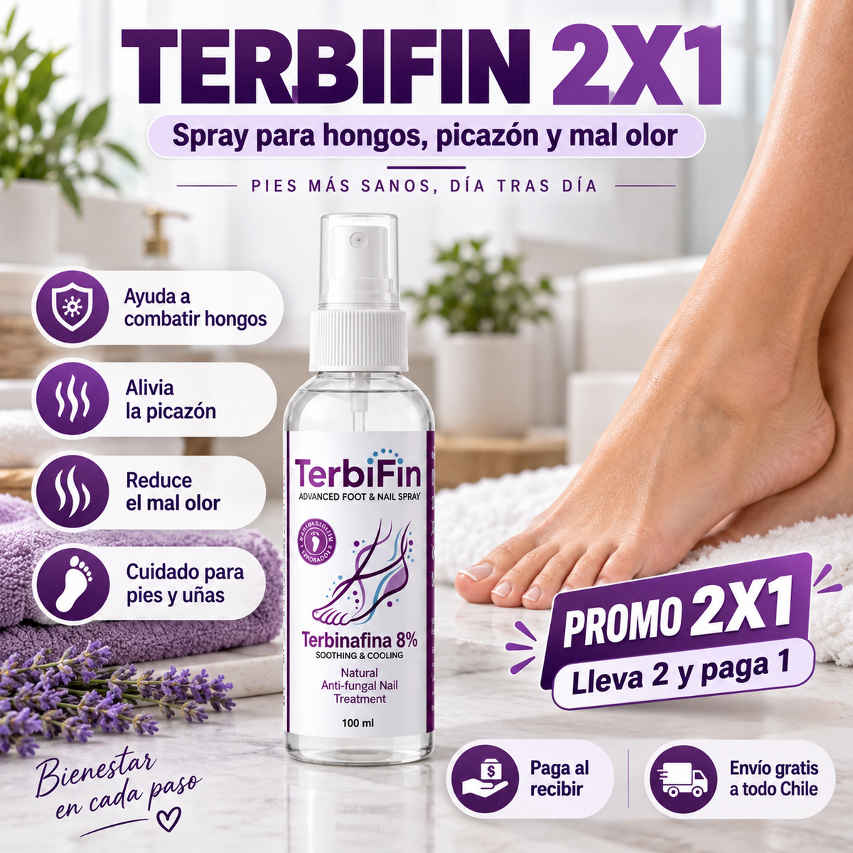 🔥 OFERTA 2x1 | TerbiFin Pro Spray Antihongos 100 ml