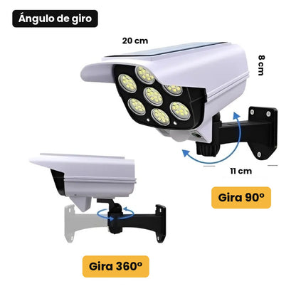 Pack x3 Focos Solares LED Tipo Cámara con Sensor de Movimiento – Exterior
