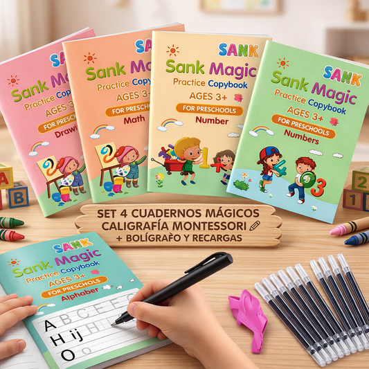 Cuadernos Mágicos Montessori 4 en 1 + Ebook Gratis