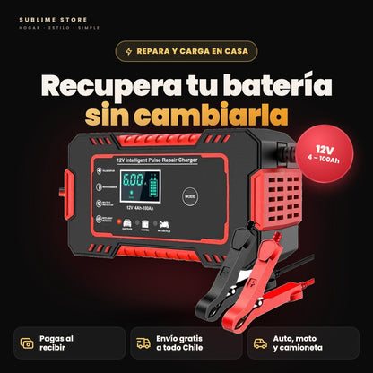 Cargador Reparador de Baterías 12V para Auto y Moto