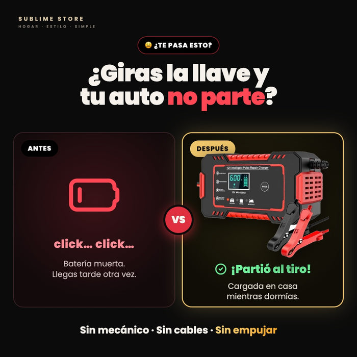 Cargador Reparador de Baterías 12V para Auto y Moto