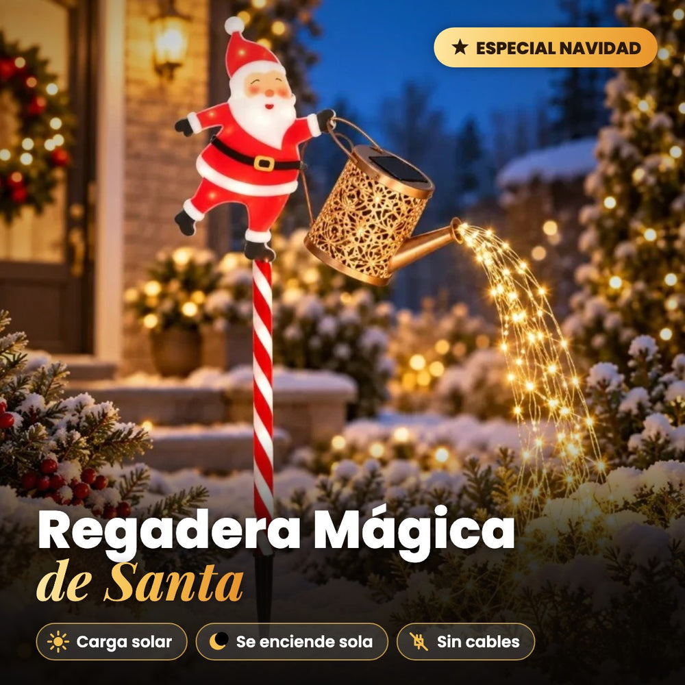 Regadera Mágica de Santa ✨ Lluvia de Luces Solar