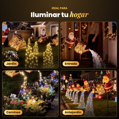 Regadera Mágica de Santa ✨ Lluvia de Luces Solar